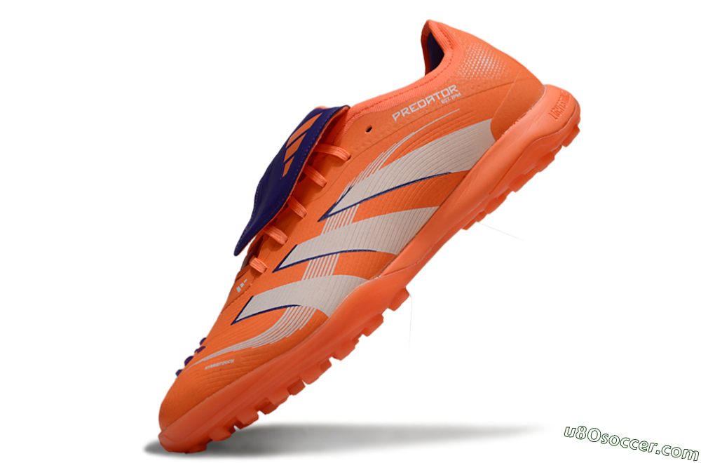 Adidas Predator 25 Elite Foldover Tongue TF Artificial Turf Soccer Shoes - Red/Whtie/Blue 5