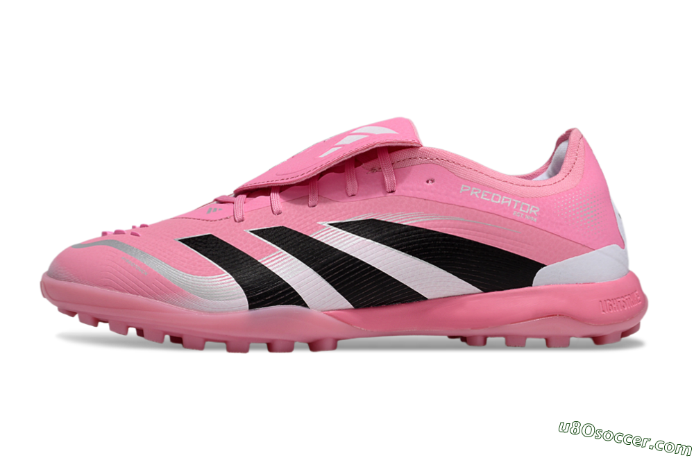 Adidas Predator 25 Elite Foldover Tongue TF Artificial Turf Soccer Shoes - Pink/Silver/Black 2