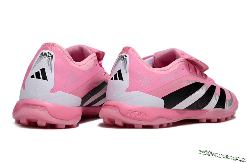 Adidas Predator 25 Elite Foldover Tongue TF Artificial Turf Soccer Shoes - Pink/Silver/Black 6