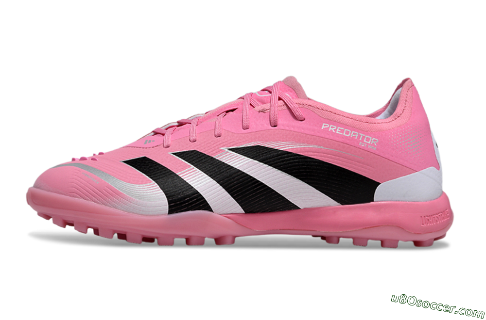 Adidas Predator 25 Elite TF Artificial Turf Soccer Shoes - Pink/Silver/Black 1
