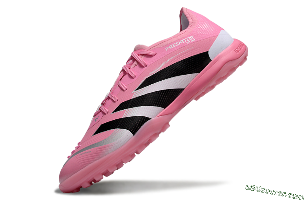 Adidas Predator 25 Elite TF Artificial Turf Soccer Shoes - Pink/Silver/Black 4