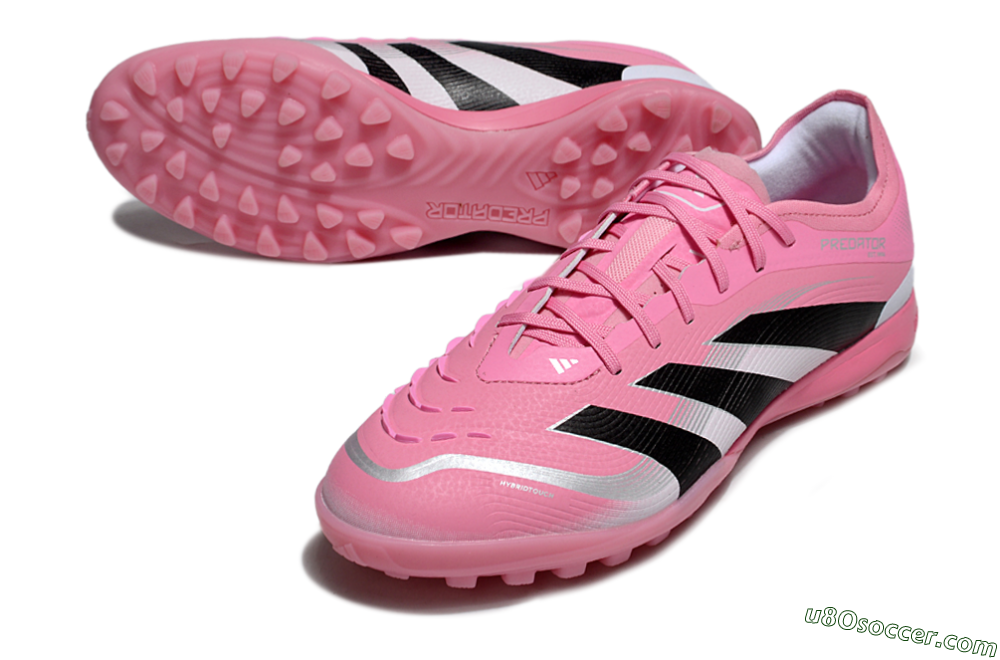 Adidas Predator 25 Elite TF Artificial Turf Soccer Shoes - Pink/Silver/Black 2