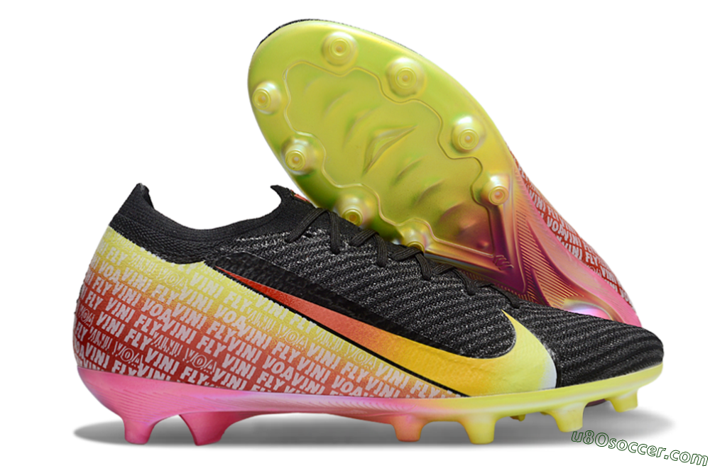 Nike Air Zoom Mercurial Vapor 16 Elite AG Artificial Grass Soccer Cleats - Black/Yellow/Red 1