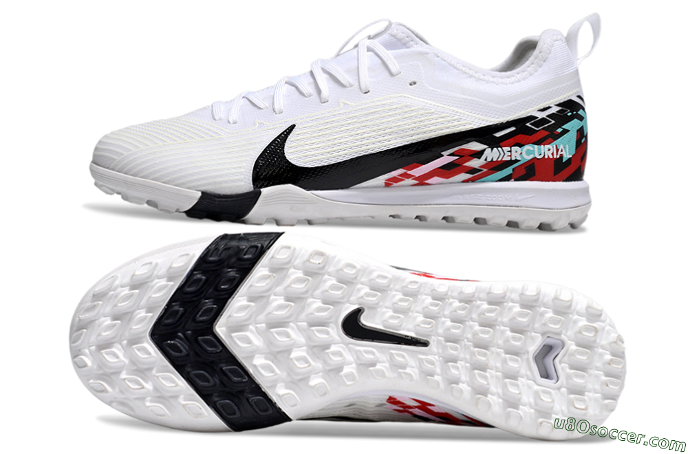 Nike Air Zoom Mercurial Vapor 16 Pro TF Artificial Turf Soccer Shoes - White/Black/Red 0