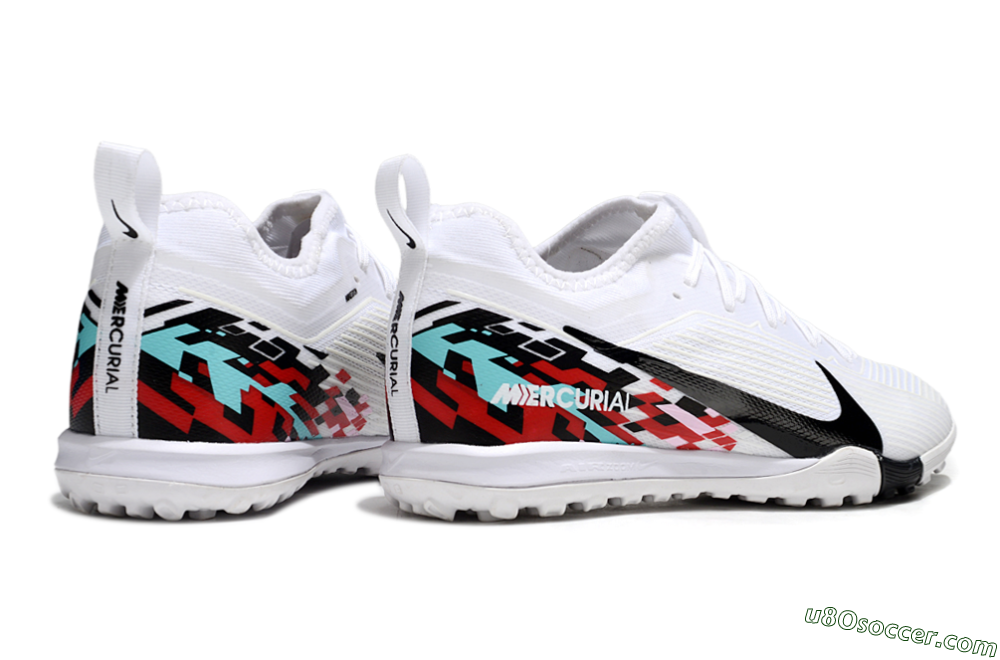 Nike Air Zoom Mercurial Vapor 16 Pro TF Artificial Turf Soccer Shoes - White/Black/Red 6