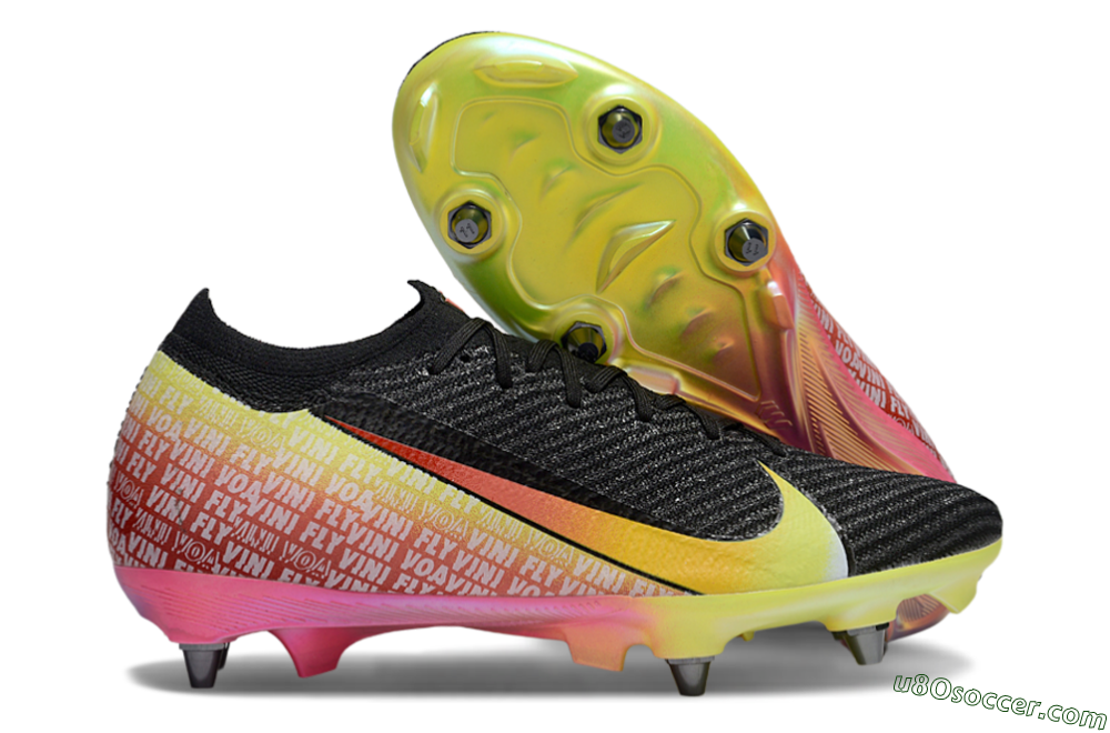 Nike Air Zoom Mercurial Vapor 16 Elite SG Soft Ground Soccer Cleats - Black/Yellow/Red 1