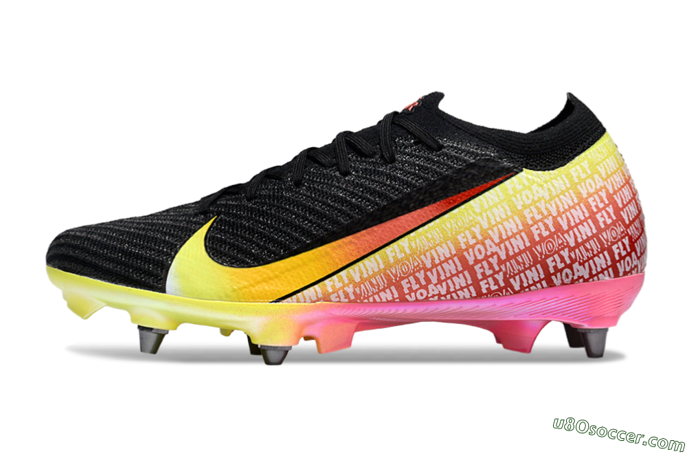 Nike Air Zoom Mercurial Vapor 16 Elite SG Soft Ground Soccer Cleats - Black/Yellow/Red 2
