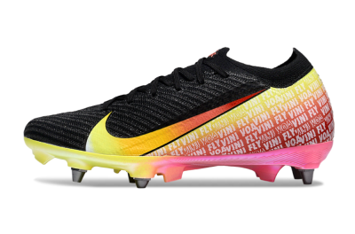 Nike Air Zoom Mercurial Vapor 16 Elite SG Soft Ground Soccer Cleats - Black/Yellow/Red