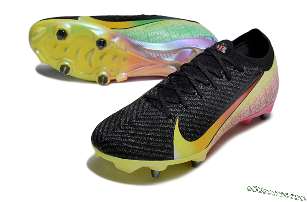 Nike Air Zoom Mercurial Vapor 16 Elite SG Soft Ground Soccer Cleats - Black/Yellow/Red 3