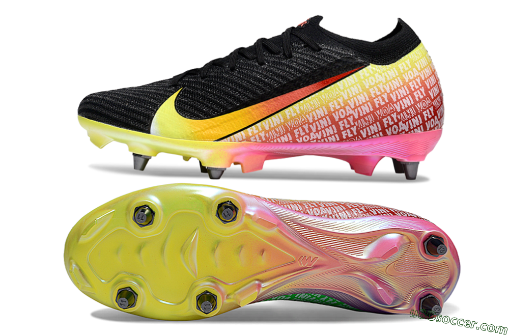 Nike Air Zoom Mercurial Vapor 16 Elite SG Soft Ground Soccer Cleats - Black/Yellow/Red 0