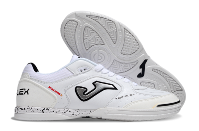 Joma Top Flex IC Indoor & Futsal Soccer Shoes - White/Silver/Black