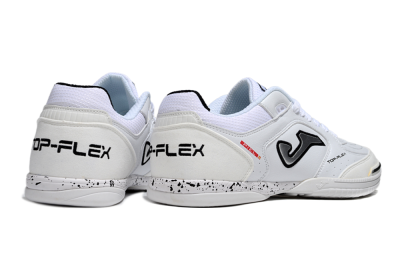 Joma Top Flex IC Indoor & Futsal Soccer Shoes - White/Silver/Black