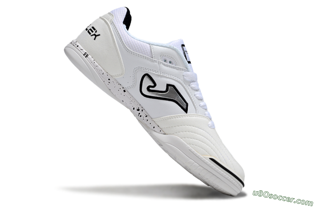 Joma Top Flex IC Indoor & Futsal Soccer Shoes - White/Silver/Black 4