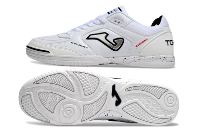 Joma Top Flex IC Indoor & Futsal Soccer Shoes - White/Silver/Black