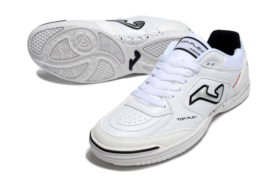 Joma Top Flex IC Indoor & Futsal Soccer Shoes - White/Silver/Black