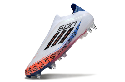 Adidas F50 Elite Laceless SG Soft Ground Soccer Cleats - White/Red/Blue