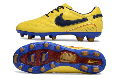 Nike Tiempo Legend R10 Elite FG Firm Ground Soccer Cleats - Yellow/Black/Blue