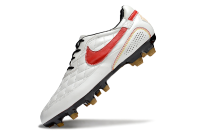 Nike Tiempo Legend R10 Elite FG Firm Ground Soccer Cleats - White/Red/Yellow