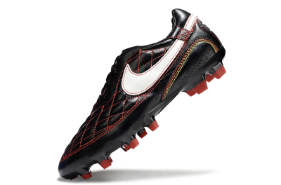 Nike Tiempo Legend R10 Elite FG Firm Ground Soccer Cleats - Black/Red/White