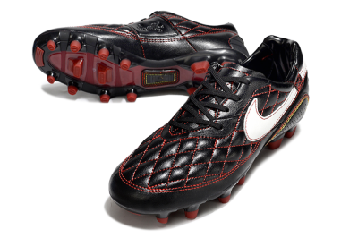 Nike Tiempo Legend R10 Elite FG Firm Ground Soccer Cleats - Black/Red/White