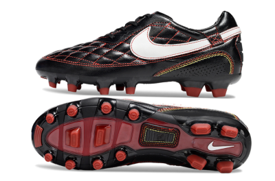 Nike Tiempo Legend R10 Elite FG Firm Ground Soccer Cleats - Black/Red/White