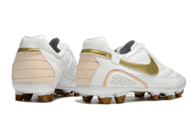 Nike Tiempo Legend R10 Elite FG Firm Ground Soccer Cleats - White/Gold/Red