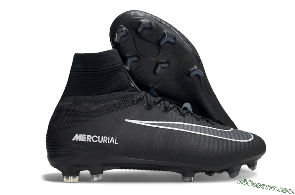 Nike Zoom Mercurial Superfly 5 Elite FG Firm Ground Soccer Cleats - Black/White 1