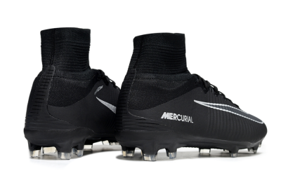 Nike Zoom Mercurial Superfly 5 Elite FG Firm Ground Soccer Cleats - Black/White