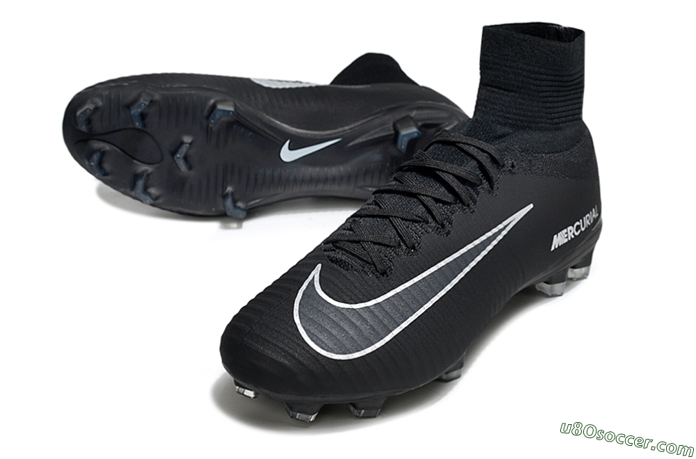 Nike Zoom Mercurial Superfly 5 Elite FG Firm Ground Soccer Cleats - Black/White 3