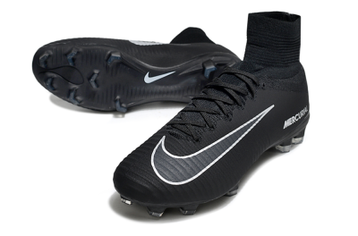 Nike Zoom Mercurial Superfly 5 Elite FG Firm Ground Soccer Cleats - Black/White