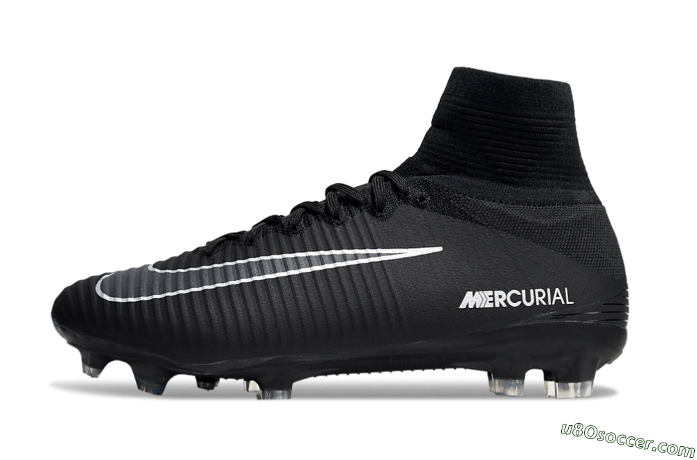 Nike Zoom Mercurial Superfly 5 Elite FG Firm Ground Soccer Cleats - Black/White 2