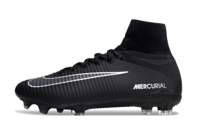 Nike Zoom Mercurial Superfly 5 Elite FG Firm Ground Soccer Cleats - Black/White