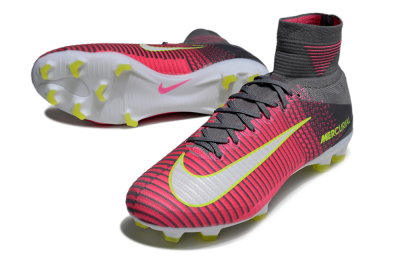 Nike Zoom Mercurial Superfly 5 Elite FG Firm Ground Soccer Cleats - Pink/Black/Yellow