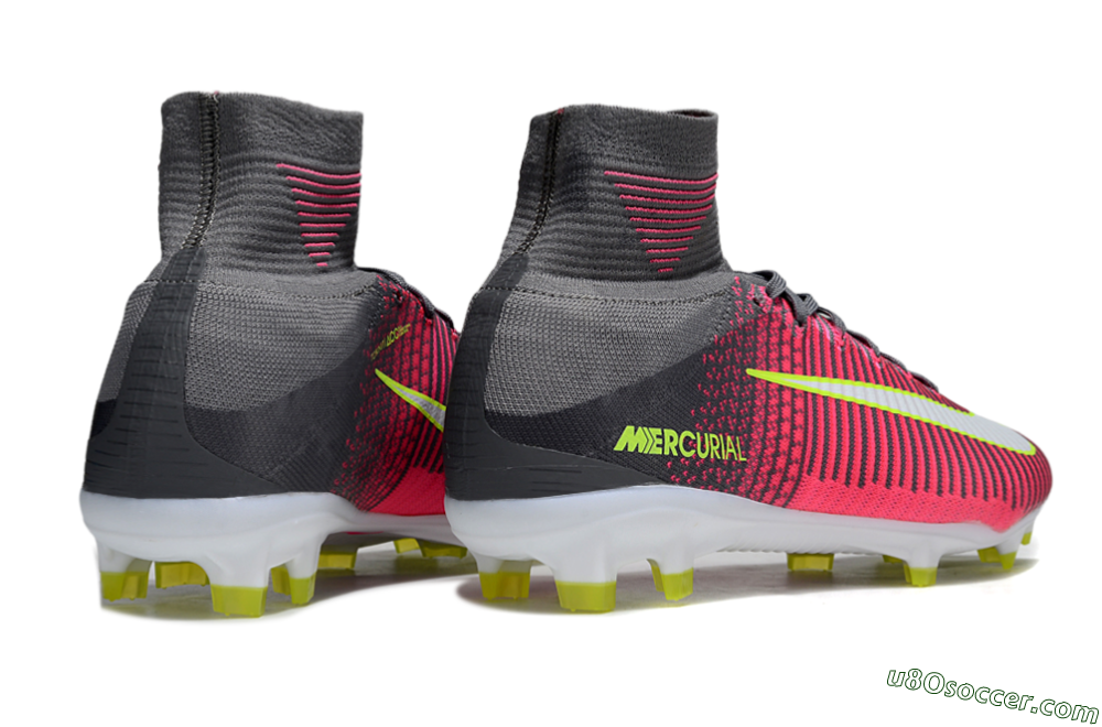 Nike Zoom Mercurial Superfly 5 Elite FG Firm Ground Soccer Cleats - Pink/Black/Yellow 6
