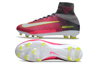 Nike Zoom Mercurial Superfly 5 Elite FG Firm Ground Soccer Cleats - Pink/Black/Yellow