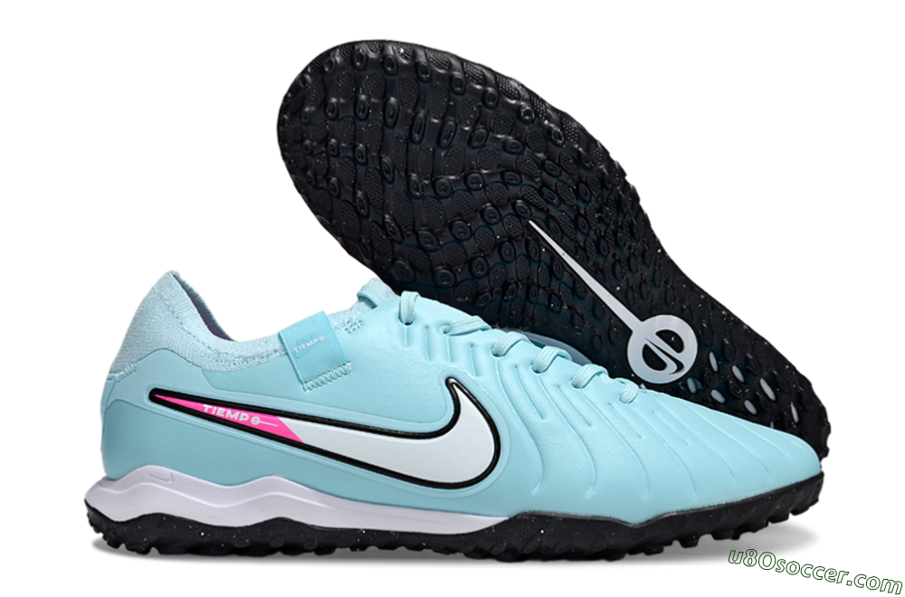 Nike Tiempo Legend 10 Pro TF Artificial Turf Soccer Shoes - Jade/White/Pink 1
