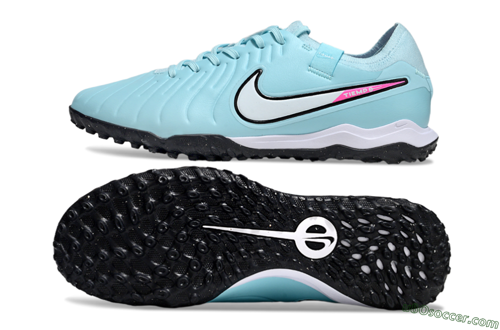 Nike Tiempo Legend 10 Pro TF Artificial Turf Soccer Shoes - Jade/White/Pink 0