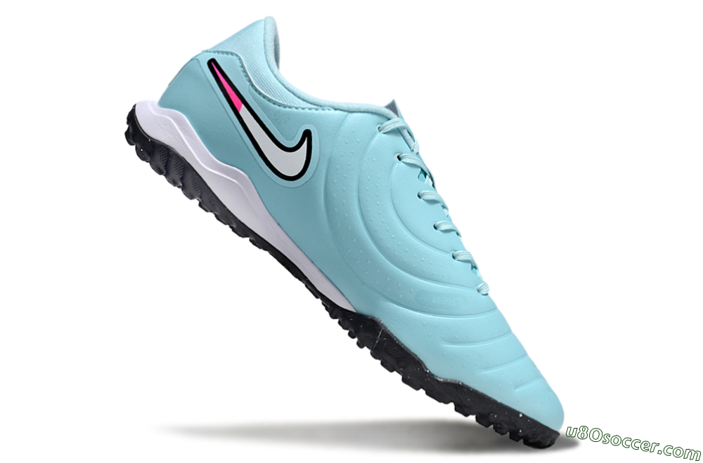 Nike Tiempo Legend 10 Academy TF Artificial Turf Soccer Shoes - Jade/White/Pink 4