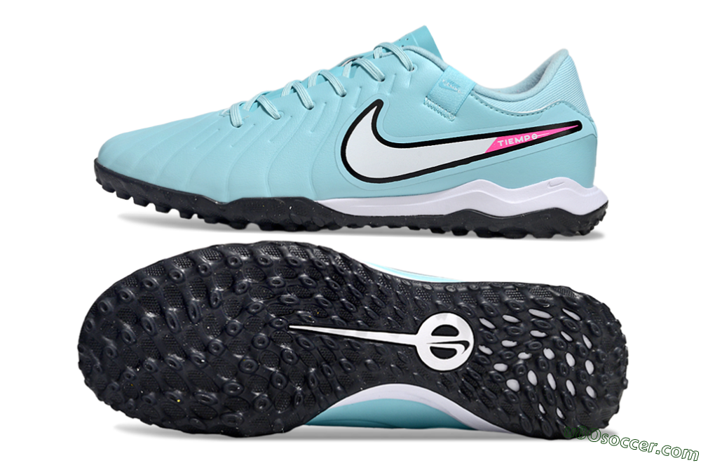 Nike Tiempo Legend 10 Academy TF Artificial Turf Soccer Shoes - Jade/White/Pink 0