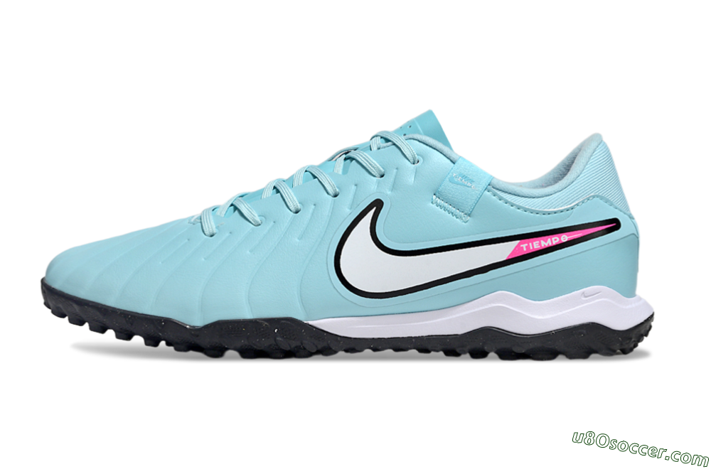 Nike Tiempo Legend 10 Academy TF Artificial Turf Soccer Shoes - Jade/White/Pink 2