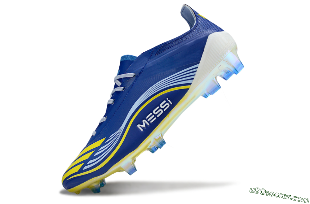 Messi x Adidas F50 Elite FG Firm Ground Soccer Cleats - Blue/Jade/Yellow 5