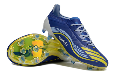 Messi x Adidas F50 Elite FG Firm Ground Soccer Cleats - Blue/Jade/Yellow