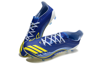 Messi x Adidas F50 Elite FG Firm Ground Soccer Cleats - Blue/Jade/Yellow