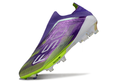 Adidas F50+ Lightstrike Pro Laceless FG Firm Ground Soccer Cleats - Purple/Yellow/White