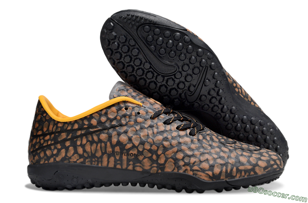Nike Hypervenom Phantom TF Artificial Turf Soccer Shoes - Brown/Black/Yellow 1