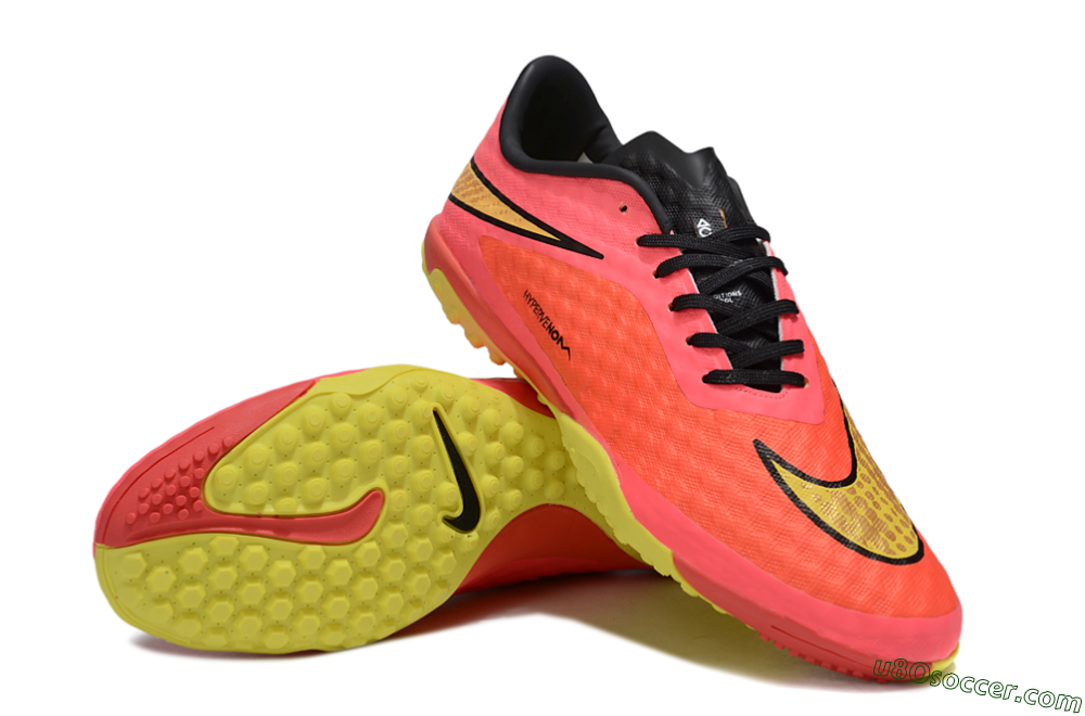 Nike Hypervenom Phantom TF Artificial Turf Soccer Shoes - Red/Yellow/Black 3