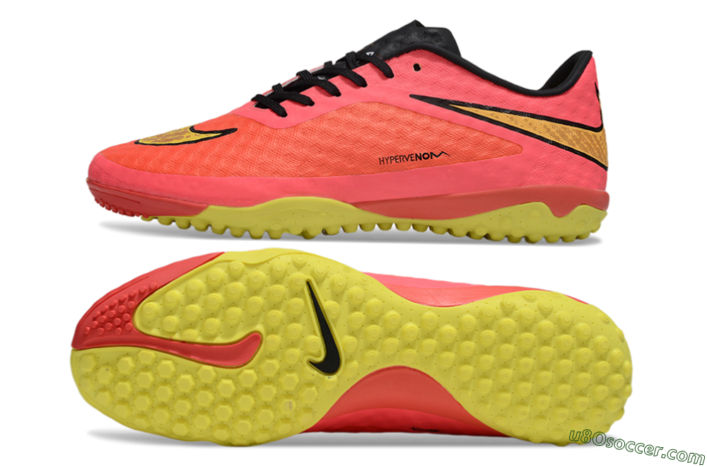 Nike Hypervenom Phantom TF Artificial Turf Soccer Shoes - Red/Yellow/Black 0