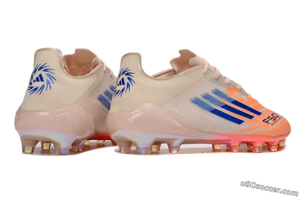 Adidas F50 Elite FG Firm Ground Soccer Cleats - Pink/Blue/Gold 6