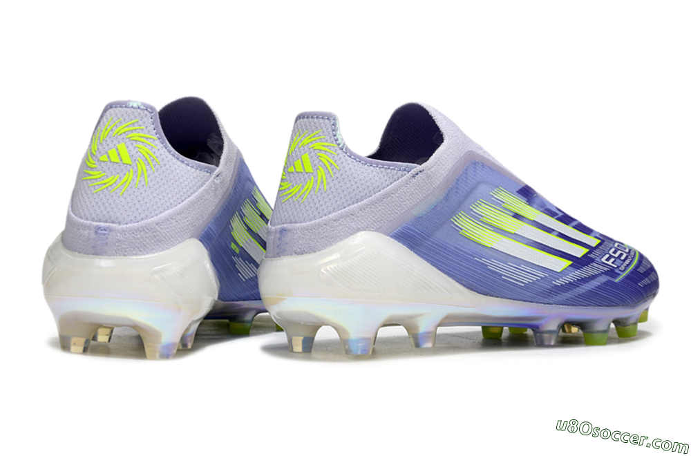 Adidas F50 Elite Laceless FG Firm Ground Soccer Cleats - Blue/Silver/Yellow 6