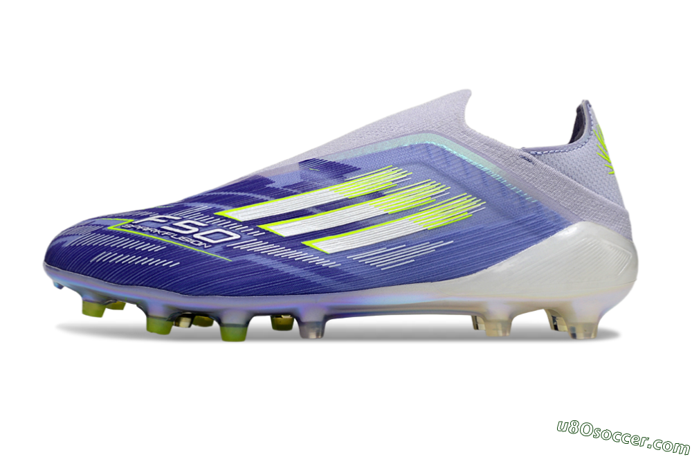 Adidas F50 Elite Laceless FG Firm Ground Soccer Cleats - Blue/Silver/Yellow 2